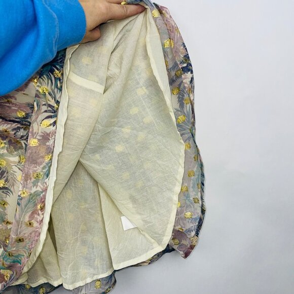 Amuse Society Eva Luna Floral Chiffon Long-Sleeve Mini Dress Size S - Picture 9 of 14